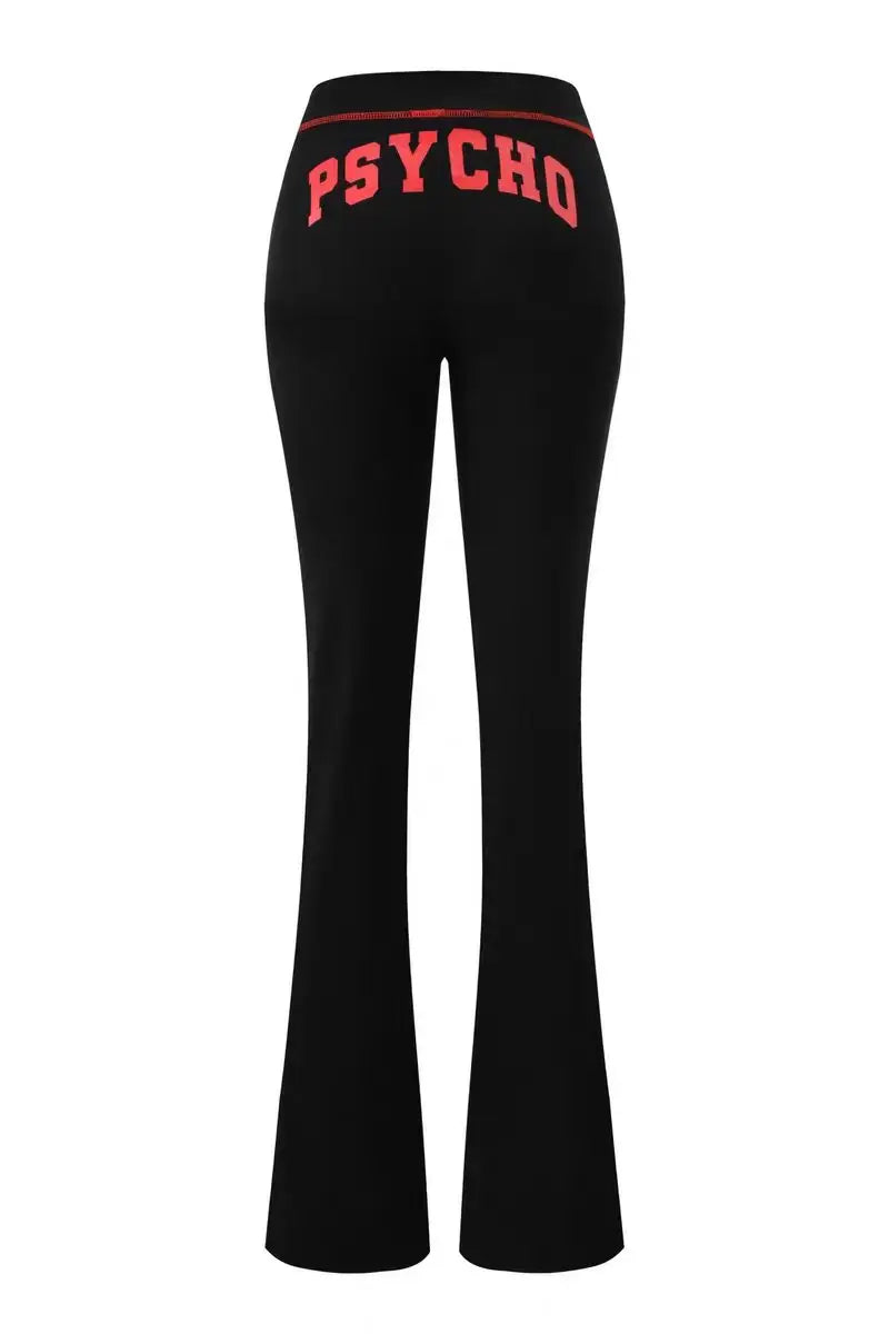 Two Piece Slim Fit Letter Print Hooded Zipper Jacket And Pants Set Open Thread Design