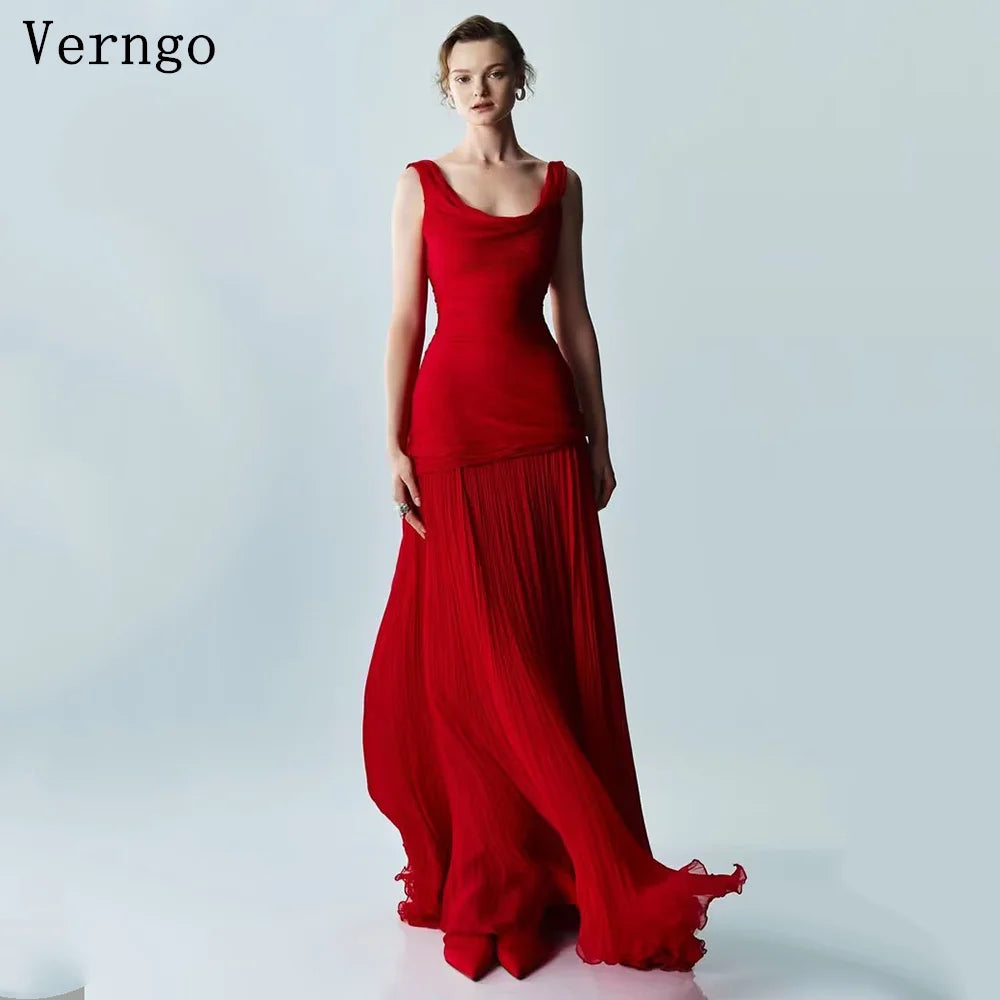 Silk Flowing Spaghetti Strap A Line Dress With Hand Pleated Silk Skirt