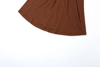 Peach Backless Maxi Dress With Waistless Silhouette And Ruched Elegance