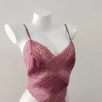 Dreamy Ice Silk With Lace Suspender Detail