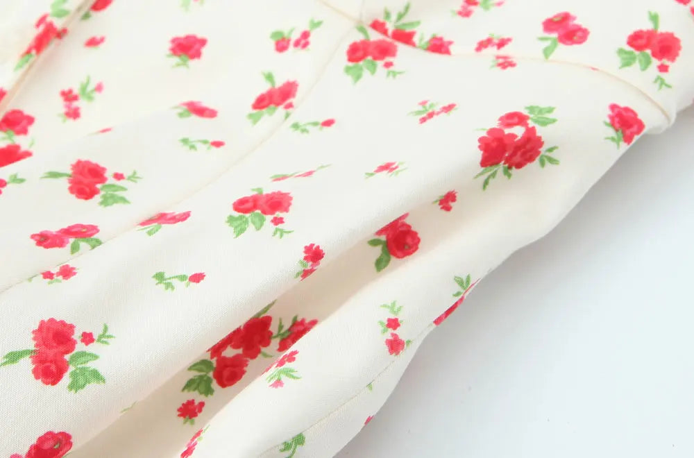 Floral Print Tank Top And Mid Waist Pleated Mini Skirt Two-piece Set