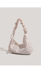 Fairycore Floral Canvas Shoulder Bags With Drawstring