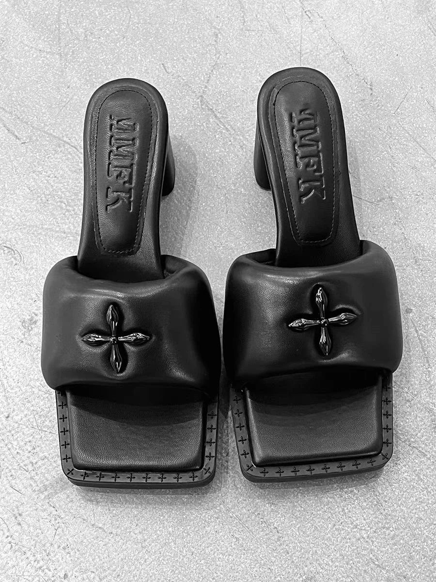 Sandals With Block Heel And Platform