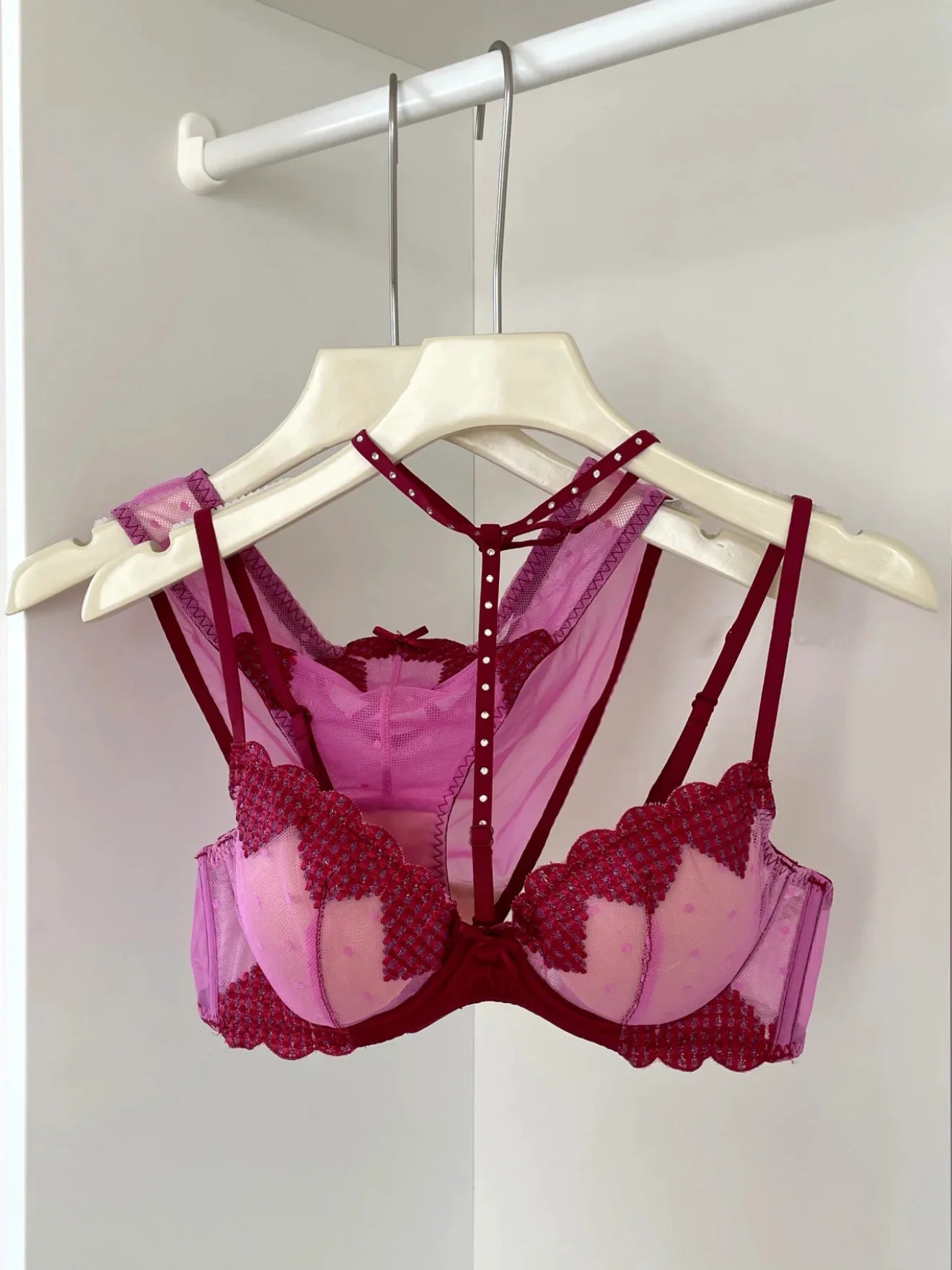 French Embroidered Romance Push Up Bra Set With Steel Ring Delicate Lace And Seductive Coverage