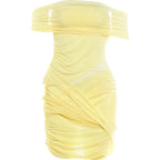 Sexy Patchwork Mesh Mini Dress
