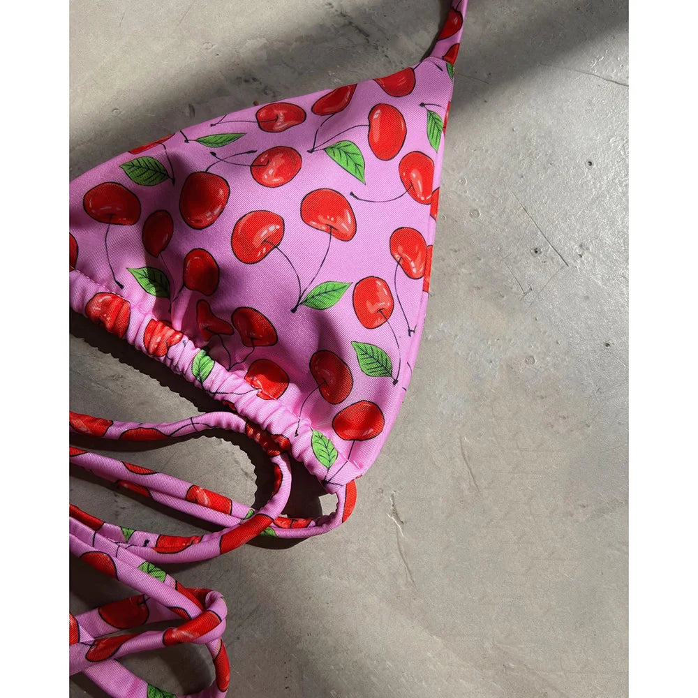 Beachwear Set With Skirted Bikini Top Push Up Bandeau Swimsuit