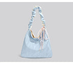 Pastel Ruched Strap Shoulder Bag
