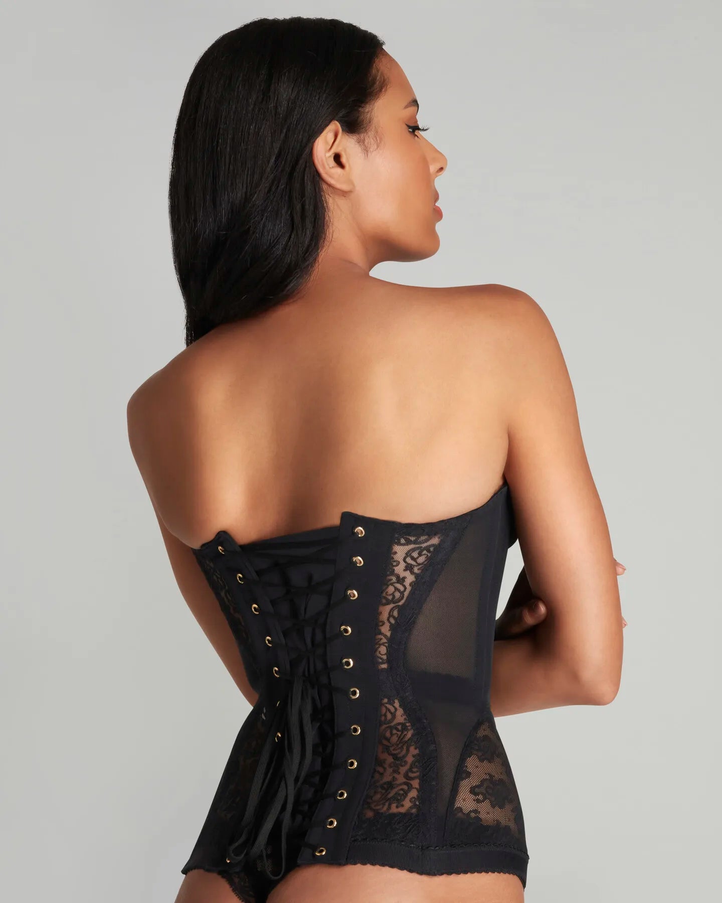 Sexy Lace Corset Strapless Top Hollow Sleeveless Vest