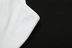 Off Shoulder Metal Buckle Tank Top For Women High Stretch Body Skimming Street Style