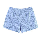 High Waist Mini Shorts For Women With Side Zipper