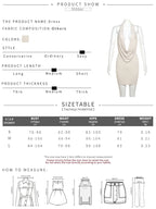 Diamond Pasted Mini Dress Strapless Deep Vneck