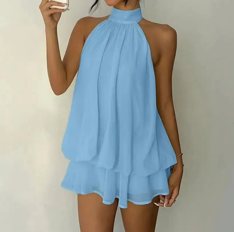 Backless Halter For Women Elegant Mini Dress