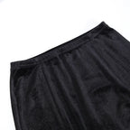 Punk High Waist Skirt With Bow Side Split Knee Length