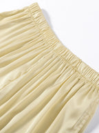 Women's Trousers 2 Pcs Suits Pleated Spaghetti Strap Cropped Tube Tops Elastic Waist Lace Up Pants