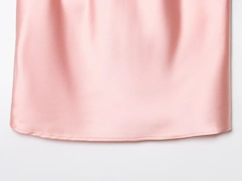 Elegant Satin Backless Halter Top For Women Off Shoulder
