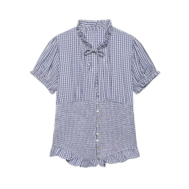 Elegant Chest Cutout Top With Elastic Waist