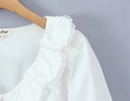 White Blouse With Peter Pan Collar Tie