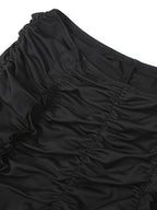 Ruched Halter Crop Top And Capri Pants Two-piece Set