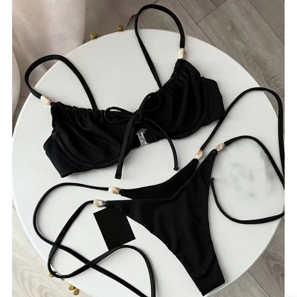 Beaded Push Up Bikini Set