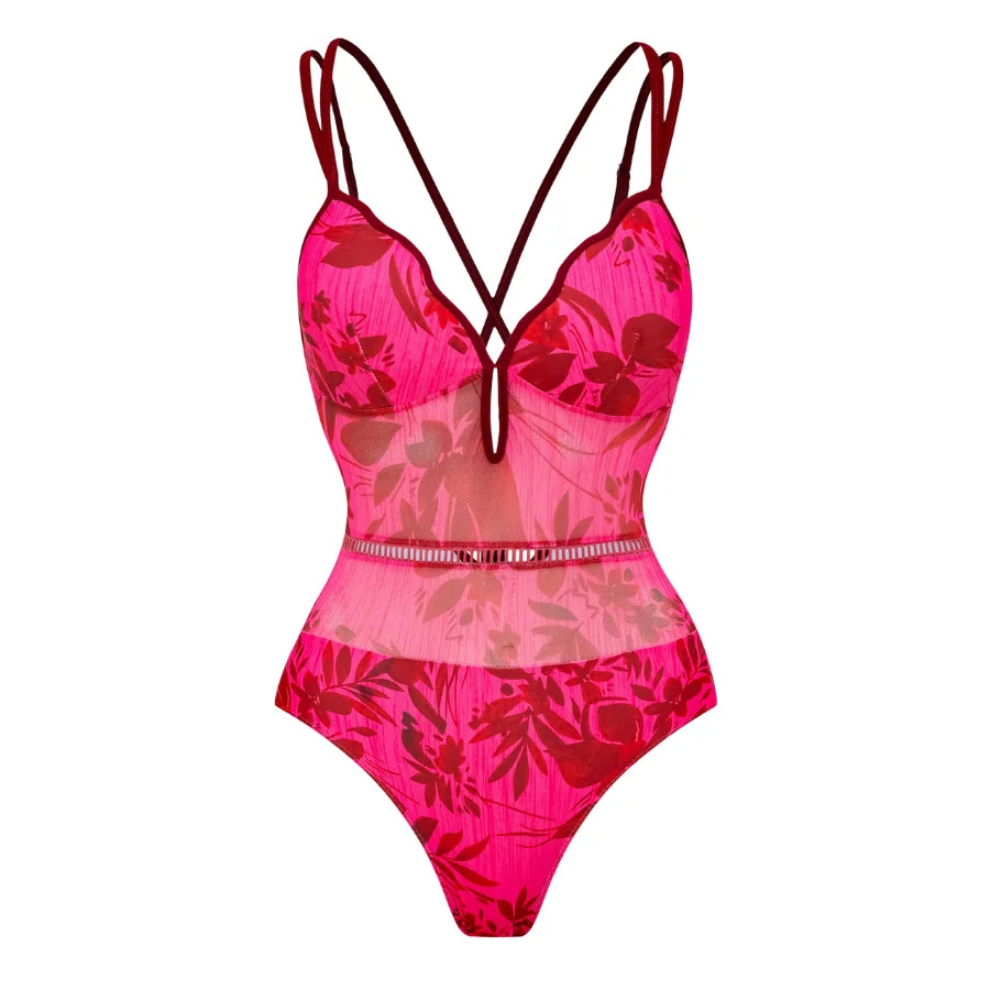 Ruffle Cutout One Piece Swimsuit With Skirt For Fresh Summer Beachwear Vibe