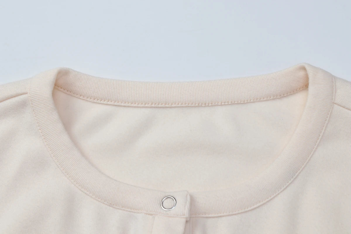 O-Neck Cardigan With Long Sleeves Slim Fit