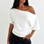 One Shoulder Summer Top For Women Slim Fit