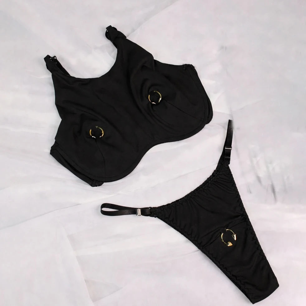 Mini Skirt Push Up Bikini High Cut Monokini Beachwear