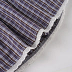 Plaid Streetwear Set With Cropped Shirt And Mini Skirt