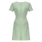 Beaded Knit A Line Dress