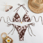 Triangle Bikini Set With Cover Up