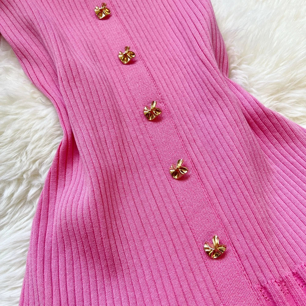 Patchwork Knitted Maxi Dress