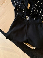 Knitted Wide Leg Pants Women Elegant Trousers