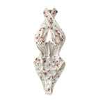 Floral Halter With Mesh Bodysuit
