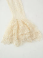 Lace Patchwork Mini Dress With Vintage Contrast Slim Long Sleeves
