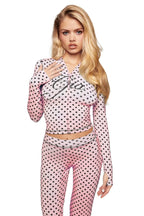 Two Piece Slim Fit Letter Print Hooded Zipper Jacket And Pants Set Open Thread Design