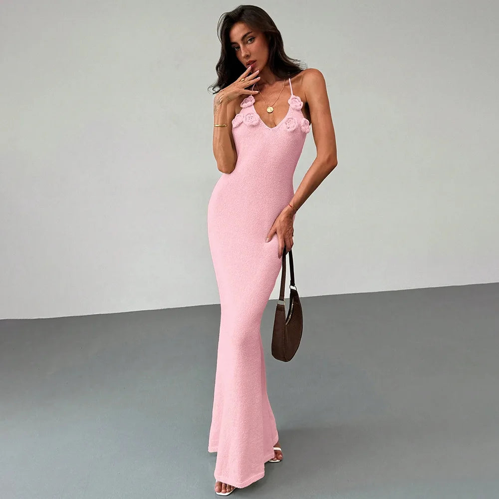 Women Knit Spaghetti Strap Sleeveless