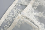 Floral Embroidered Lace Sheer Skirt Overlay