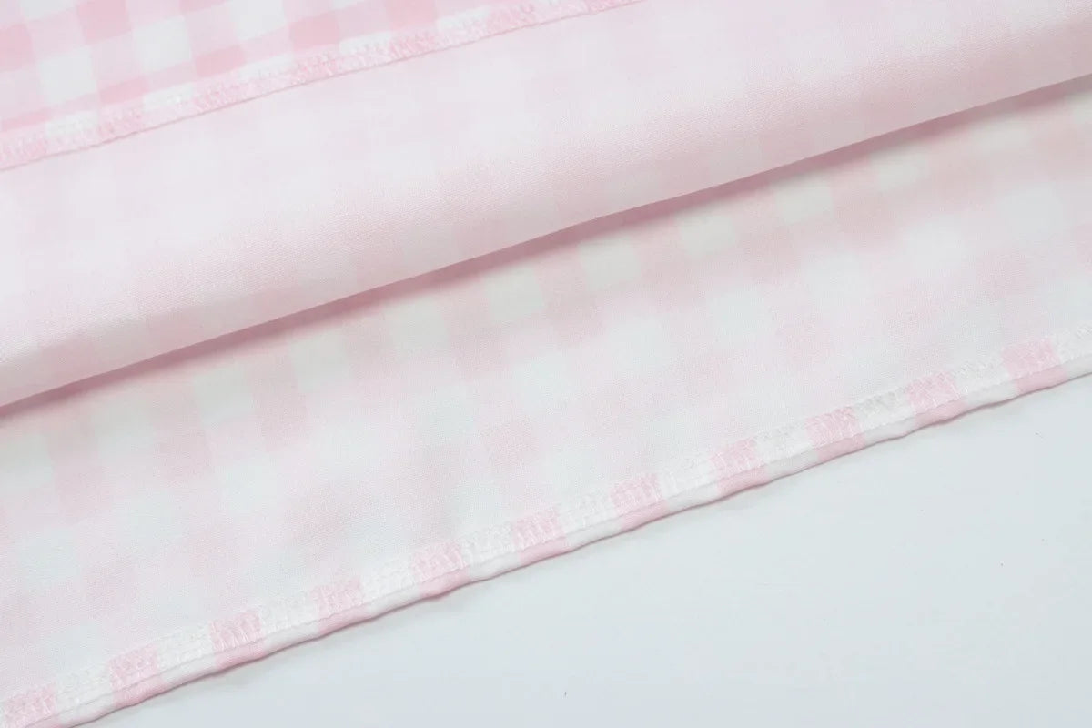 Gingham Square Neck A-Line Midi Dress With Pockets