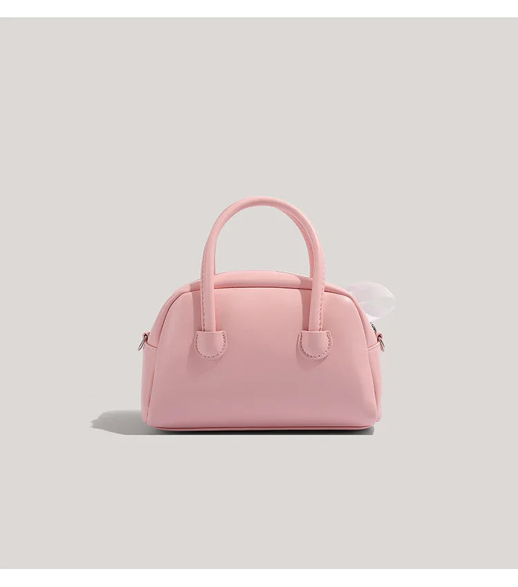 Bowknot PU Leather Crossbody Bag For Women Harajuku Style