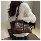 Vintage Inspired Minimalist Tote Bag With Top Handle Large Capacity