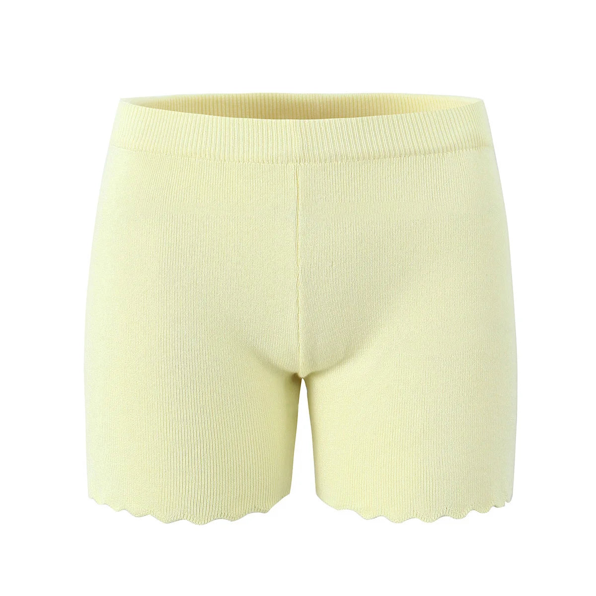 Vintage Two-piece Knit Cardigan And Elastic Waist Shorts Set