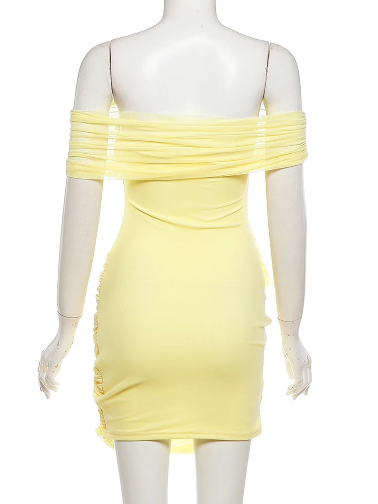 Sexy Patchwork Mesh Mini Dress