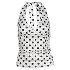 Polka Dot Off Shoulder Backless Camisole Tank Top