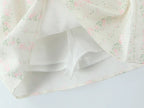Vintage Sweet Floral Print Mini Dress Set Strapless Crop Top Bodycon Skirts Outfit