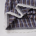 Plaid Streetwear Set With Cropped Shirt And Mini Skirt
