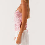 Floral Backless Camisole Tank Top