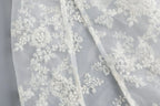 Floral Embroidered Lace Sheer Skirt Overlay