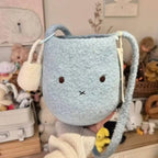 Whimsical Kawaii Felt Crossbody Bag With Cute Charm
