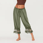 Vintage Lace Trim Pettipants For Under Dresses With Elastic Waist Bloomers Pantaloons