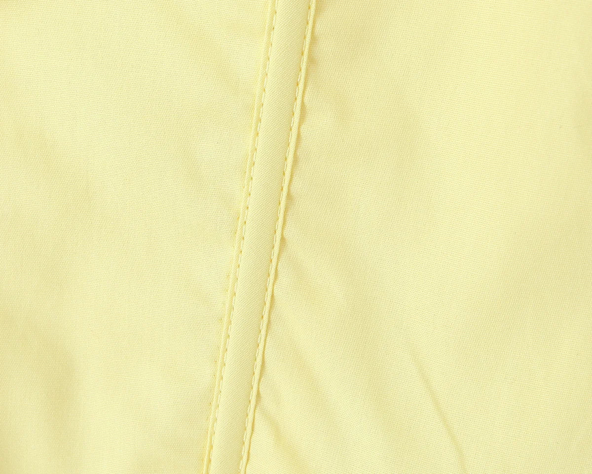 Sunny Chic Yellow Crop Cami Top With Back Zipper Slim Fit